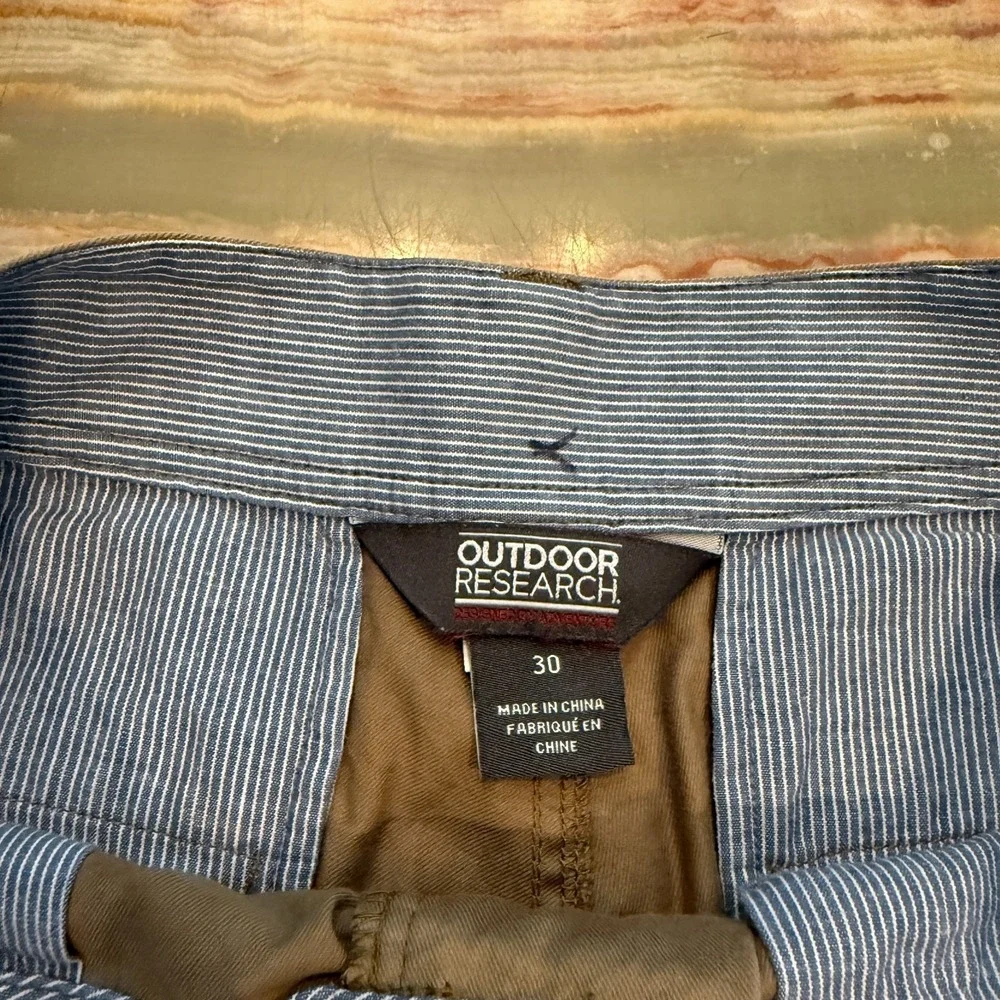 Outdoor Research‎ Mens Chino Pants Brown Flat Front Straight Leg Streetwear 30